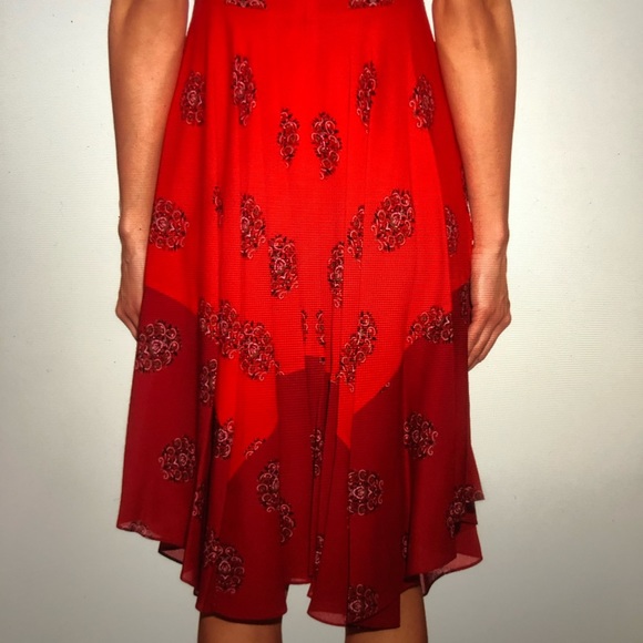 A.L.C Elisa Silk Sleeveless Red Dress, Size 2. - Picture 7 of 11